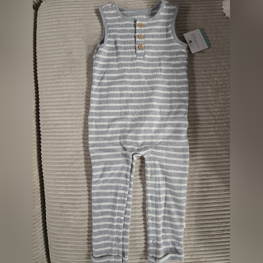 Carters Striped Gray and White Baby 24Month Onesie